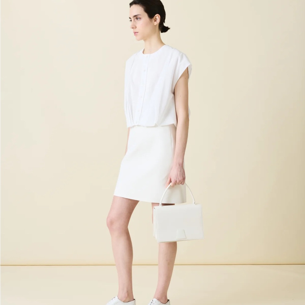 Akris Cream Cashmere Skirt